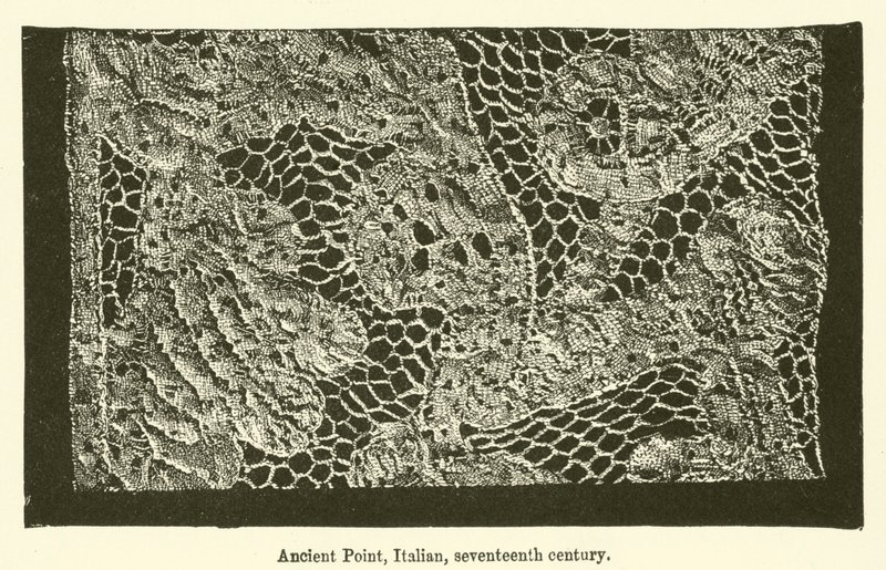 Ancient Point, italiensk, sjuttonde århundradet (gravyr) av English School