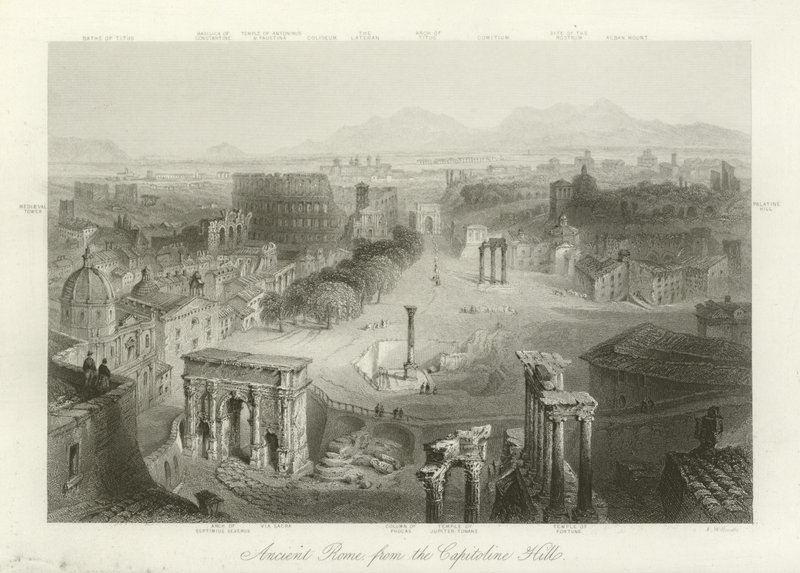 Antikens Rom från Capitoline Hills av English School