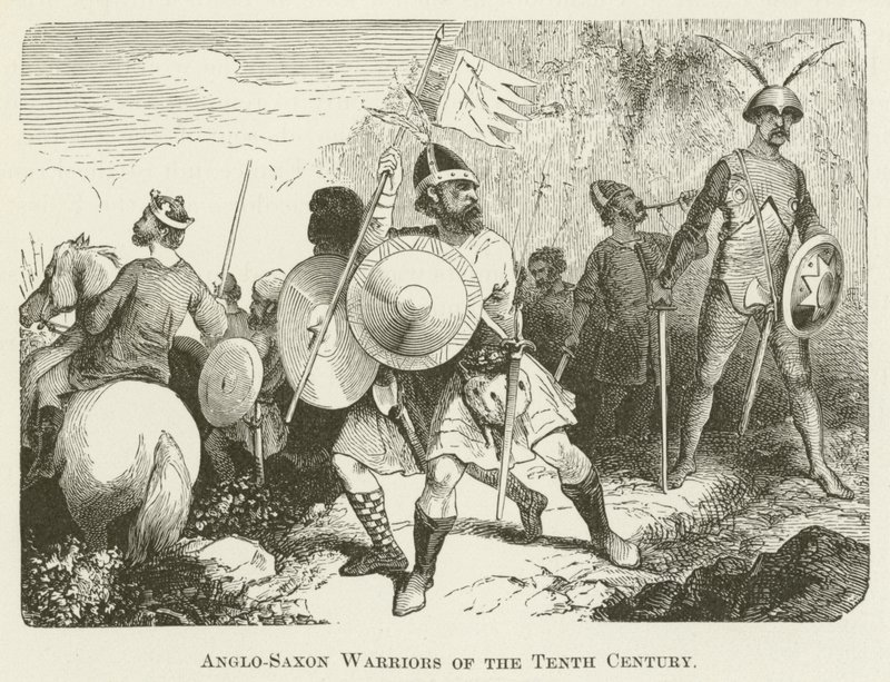 Anglosaxiska krigare från det tionde århundradet av English School