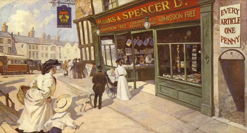 En annan typ av halvöppen butik, 1900 av English School