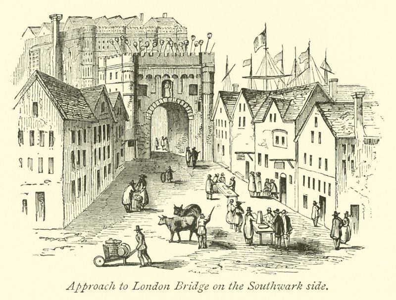 Närmar dig London Bridge på Southwark-sidan av English School