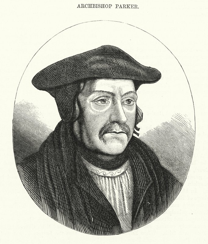 Ärkebiskop Parker (gravyr) av English School