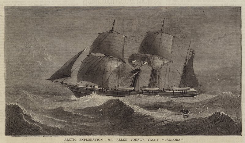 Arctic Exploration, Mr Allen Youngs yacht "Pandora" (gravyr) av English School