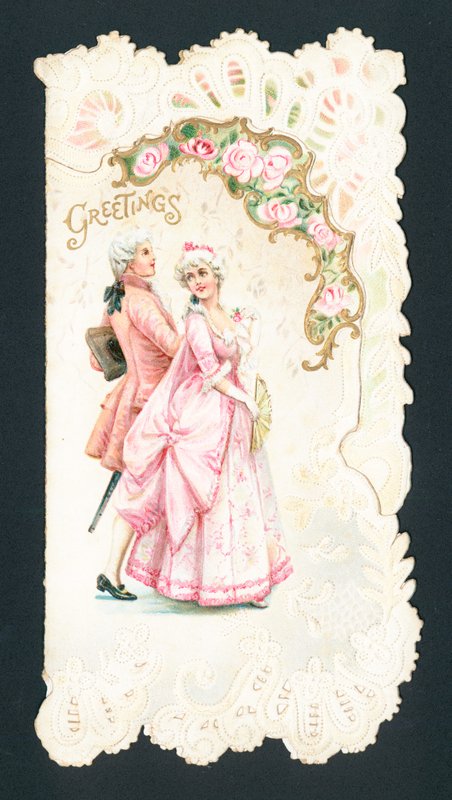 Aristokratiska par, julkort av English School