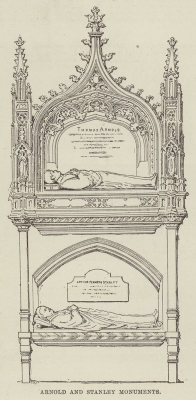 Arnold och Stanleys monument (gravyr) av English School