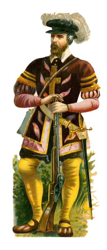 Arquebusier av kung Henrik VIII:s tid, 1509-47 av English School