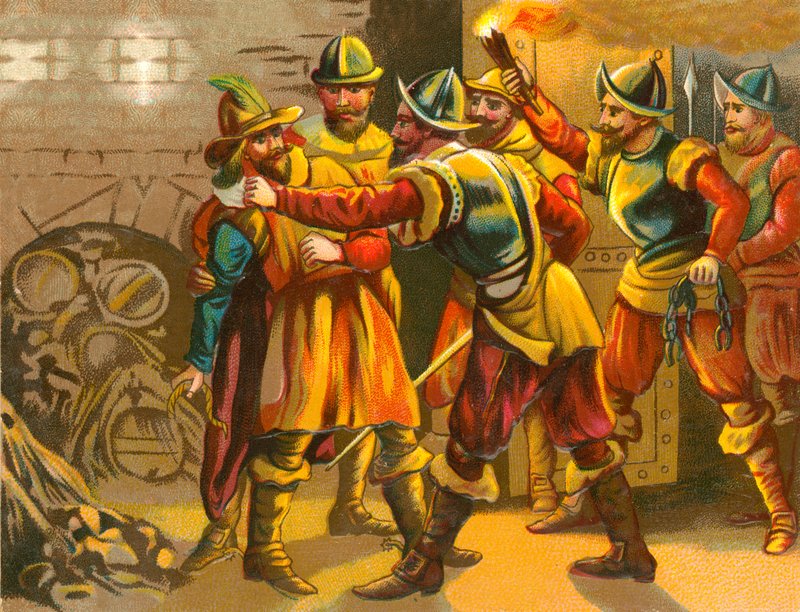 Gripande av Guy Fawkes av English School