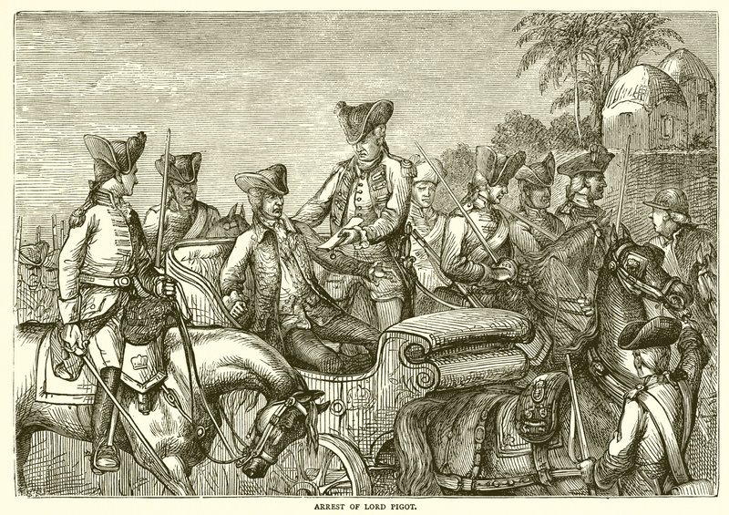 Arrestering av Lord Pigot (1776) av English School