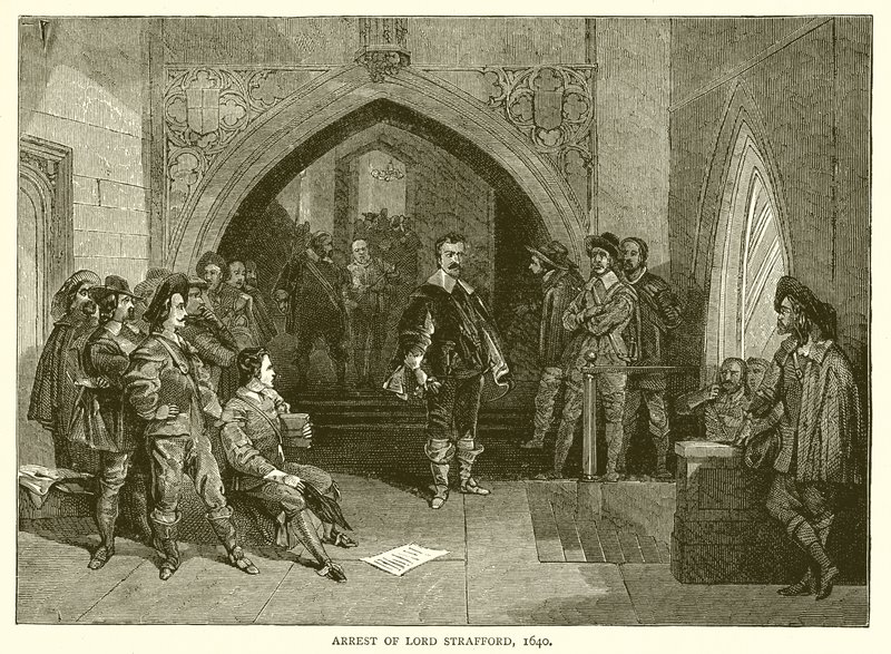 Arrestering av Lord Strafford, 1640 av English School