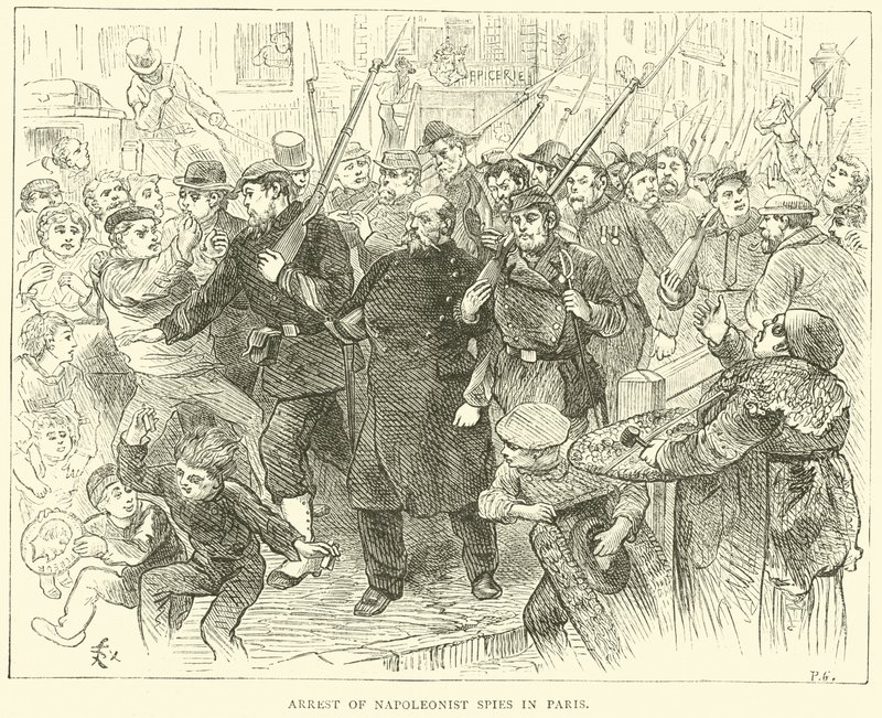 Gripande av napoleonistiska spioner i Paris, oktober 1870 av English School