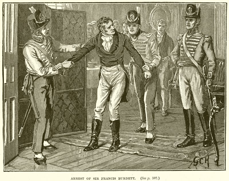 Gripande av Sir Francis Burdett av English School
