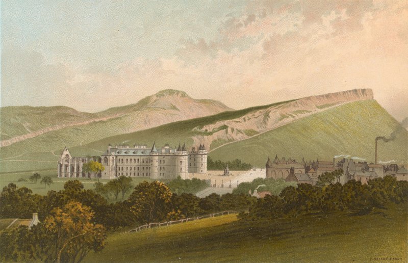 Arthur Seat och Salisbury Crags - Edinburgh av English School
