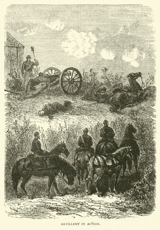 Artilleri i aktion, oktober 1870 av English School