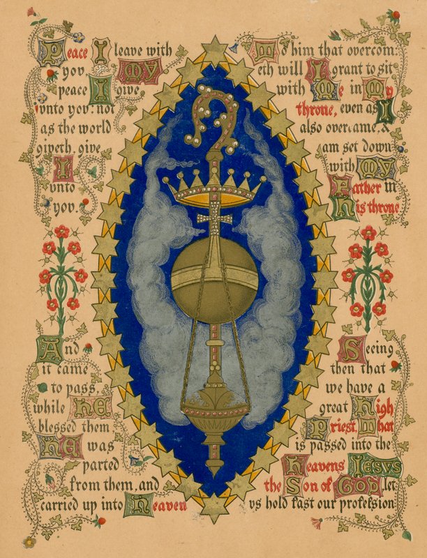Ascension (färg litho) av English School