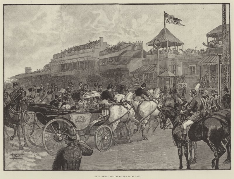 Ascot Races, Royal Partys ankomst (gravyr) av English School