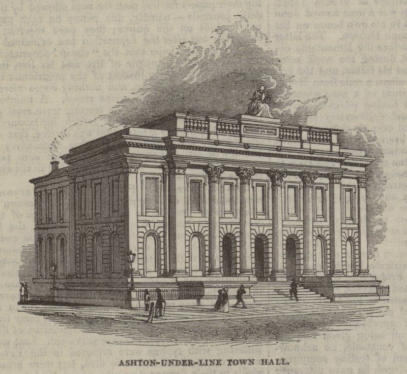 Ashton-under-Lyne Town Hall av English School