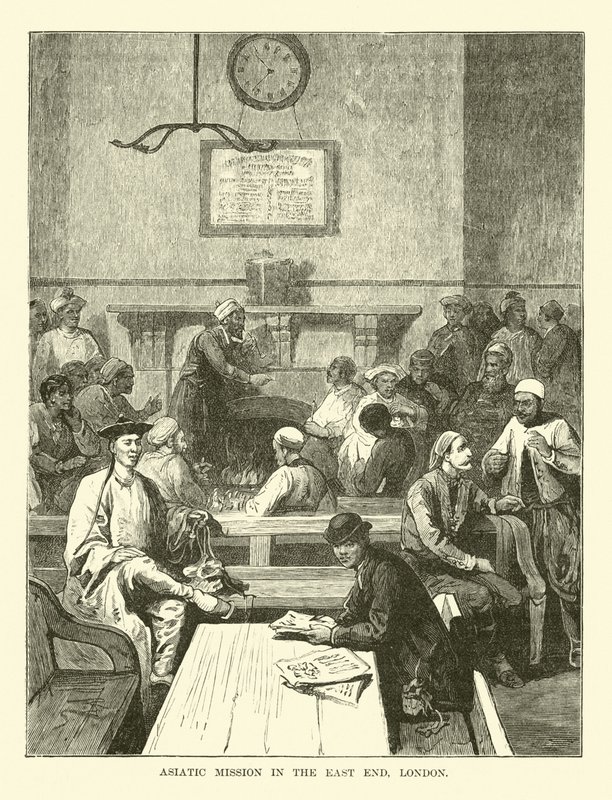 Asiatisk mission i East End, London av English School