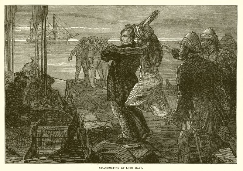 Mordet på Lord Mayo (1872) av English School