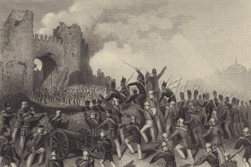 Assault of Delhi - fångst av Kashmiri-porten av English School