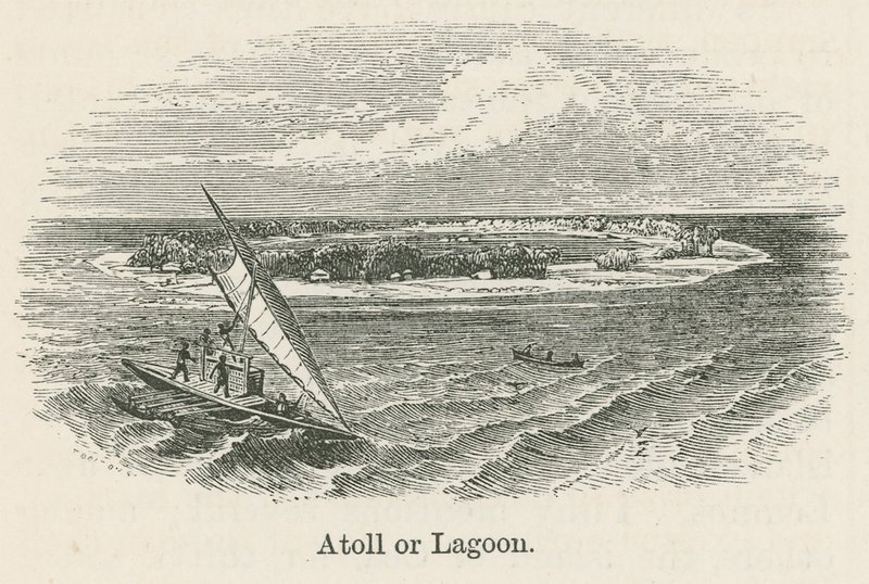 Atoll eller lagun (gravyr) av English School