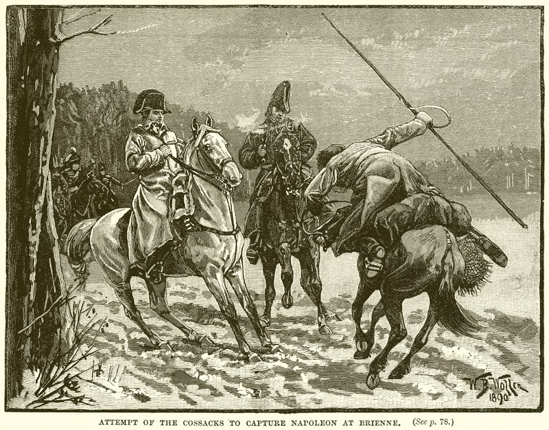 Kosackernas försök att fånga Napoleon vid Brienne av English School