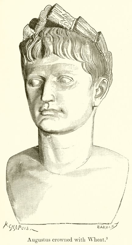 Augustus krönt med vete av English School