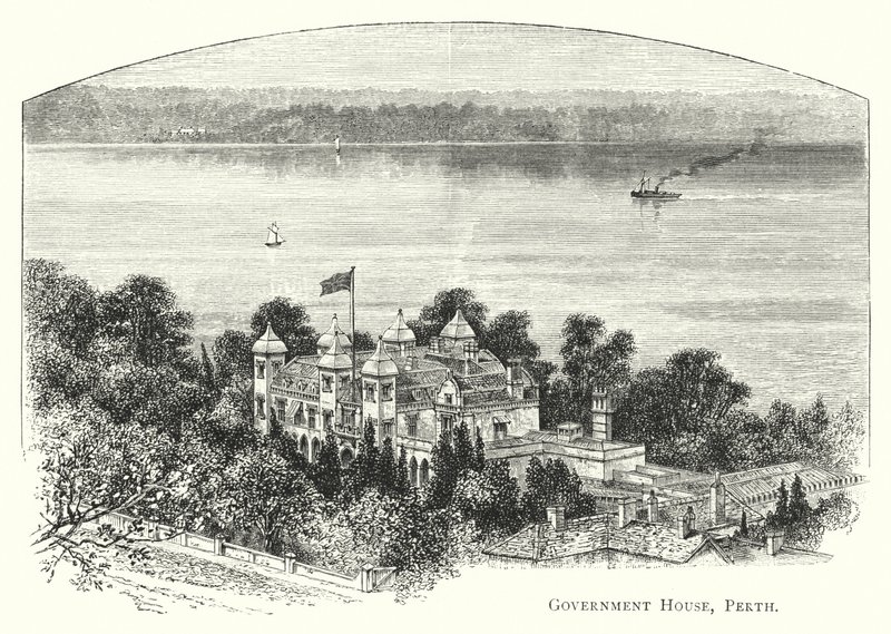 Australien: Government House, Perth (gravyr) av English School