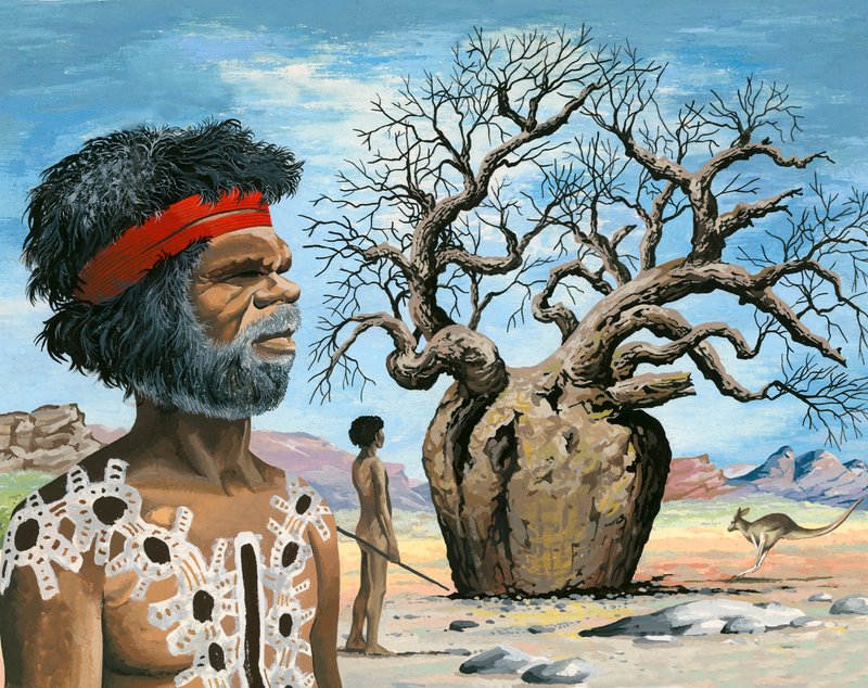 australiensisk aborigin av English School