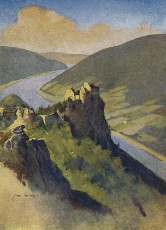 Österrike: Slottet Aggstein, ovanför Donau av English School