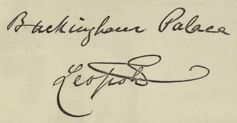 Autograf av hertigen av Albany (gravyr) av English School