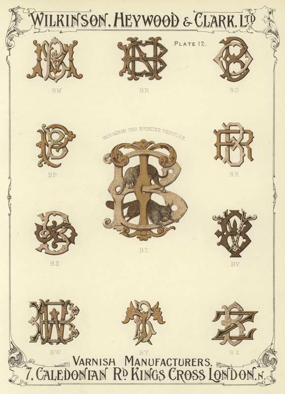 BM, BN, BO, BP, Monogram för sportfordon, BT, BR, BS, BV, BW, BY, BZ av English School