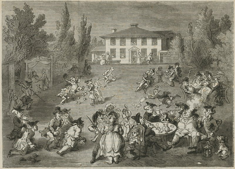 Bagnigge Wells House och Tea Gardens av English School