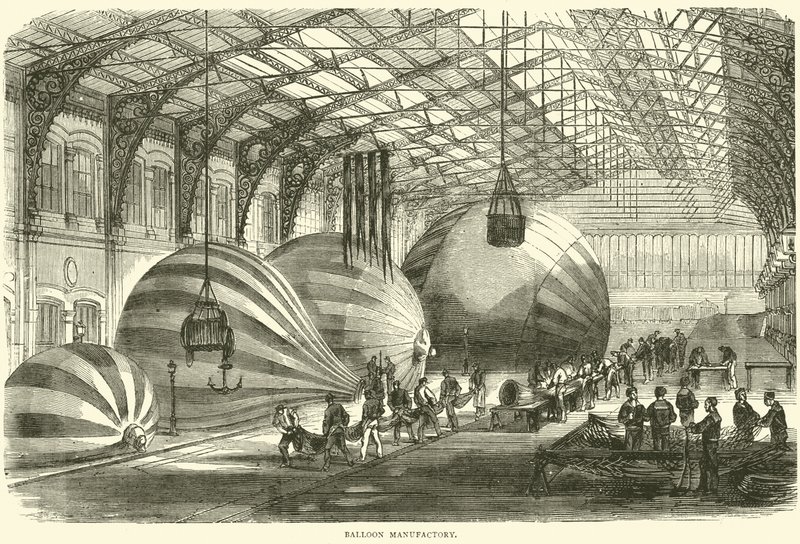 Ballongfabriken, oktober 1870 av English School