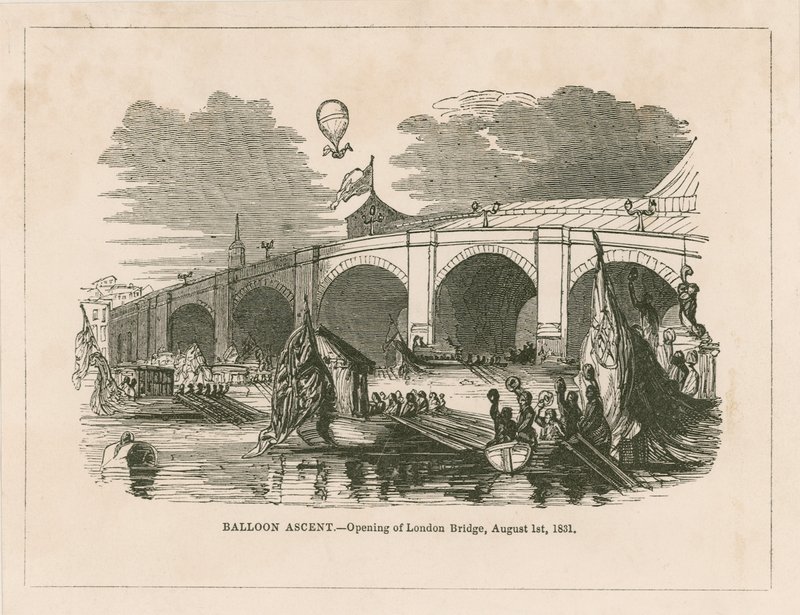 Ballonguppstigning vid öppningen av New London Bridge av English School