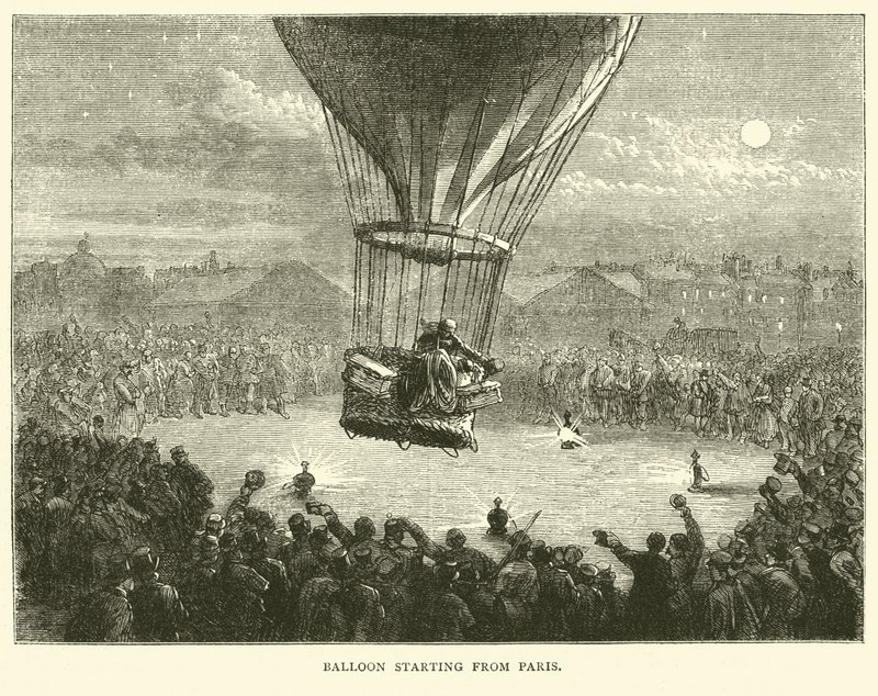 Ballong med start från Paris, september 1870 av English School