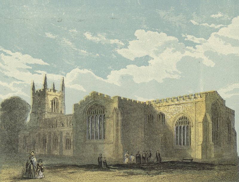 Bangor Cathedral, South East View av English School