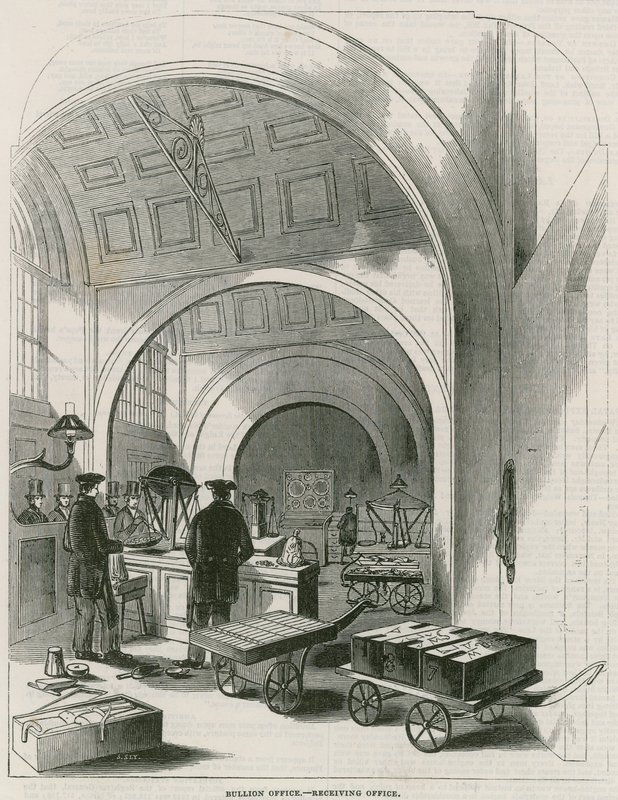 Bank of England, Bullion Office och Gold Weighing Room av English School