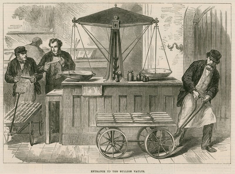 Bank of England, Bullion Office och Gold Weighing Room av English School