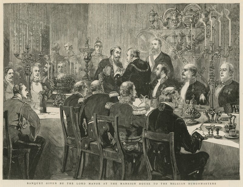 Bankett ges av överborgmästaren i Mansion House av English School