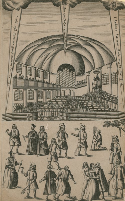 Baptistmöte i kyrkan och blind mans bluffar av English School