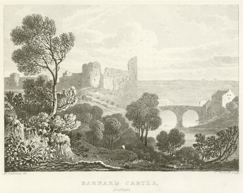 Barnard Castle, Durham (gravyr) av English School
