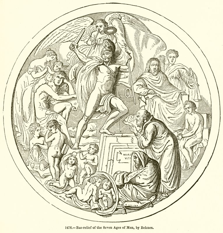 Basrelief av människans sju åldrar, av Behnes av English School