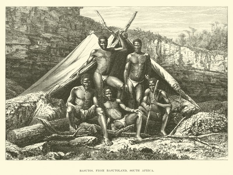 Basutos, från Basutoland, Sydafrika av English School