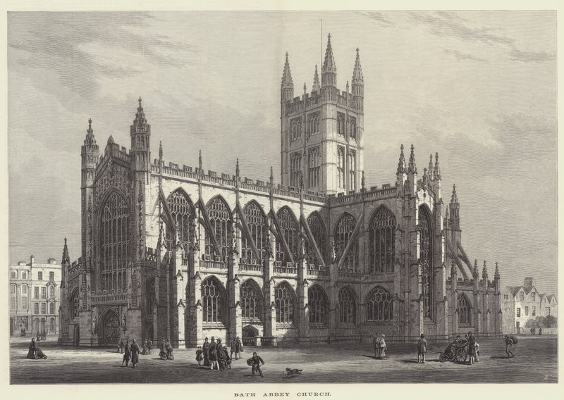 Bath Abbey Church (gravyr) av English School