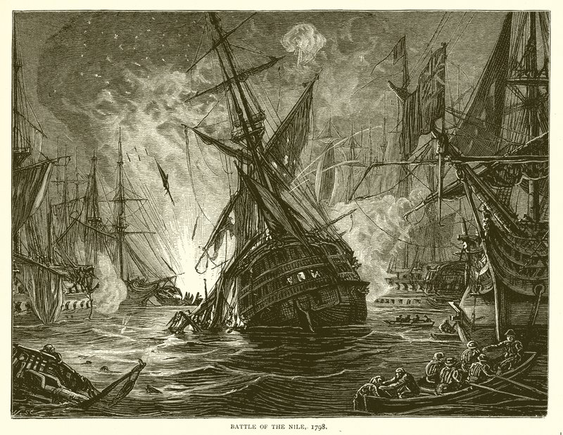 Slaget vid Nilen, 1798 av English School