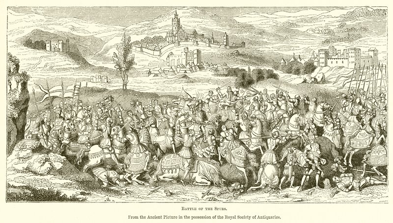 Battle of the Spurs av English School