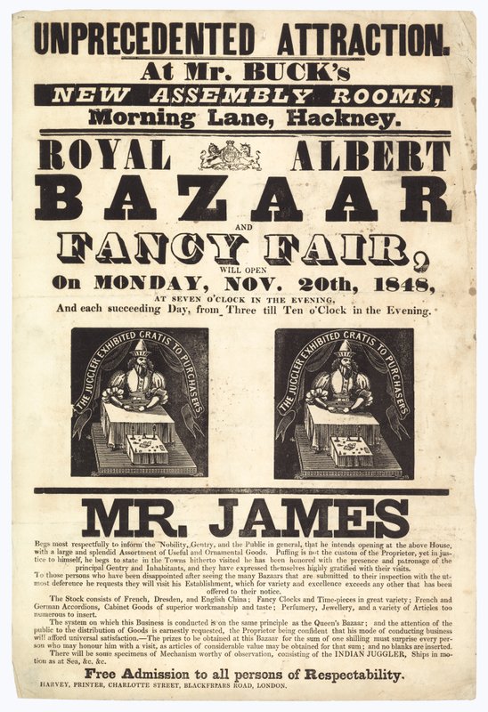Bazaar and Fancy Fair, 20 november 1848 av English School