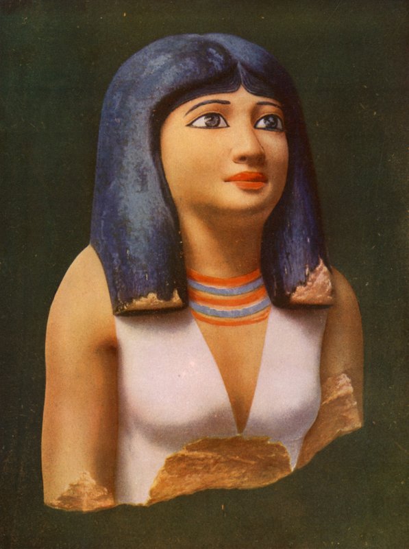 Skönhet avsedd för det eviga mörkret i den egyptiska graven (färg litho) av English School