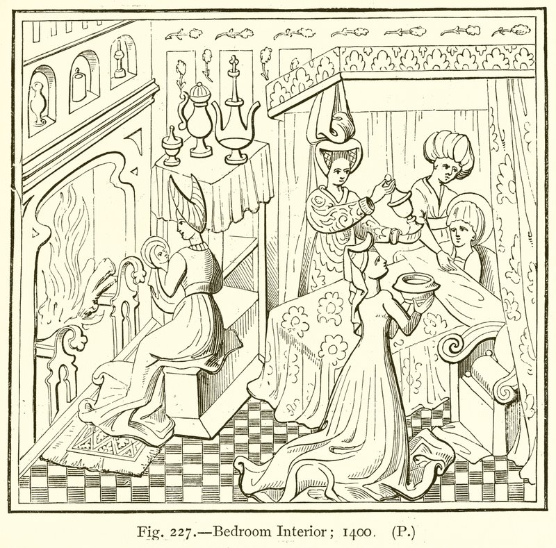 Sovrumsinredning; 1400 av English School