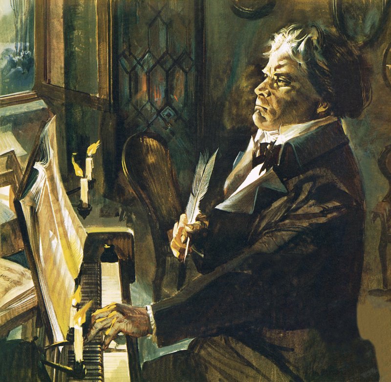 Beethoven vid pianot av English School
